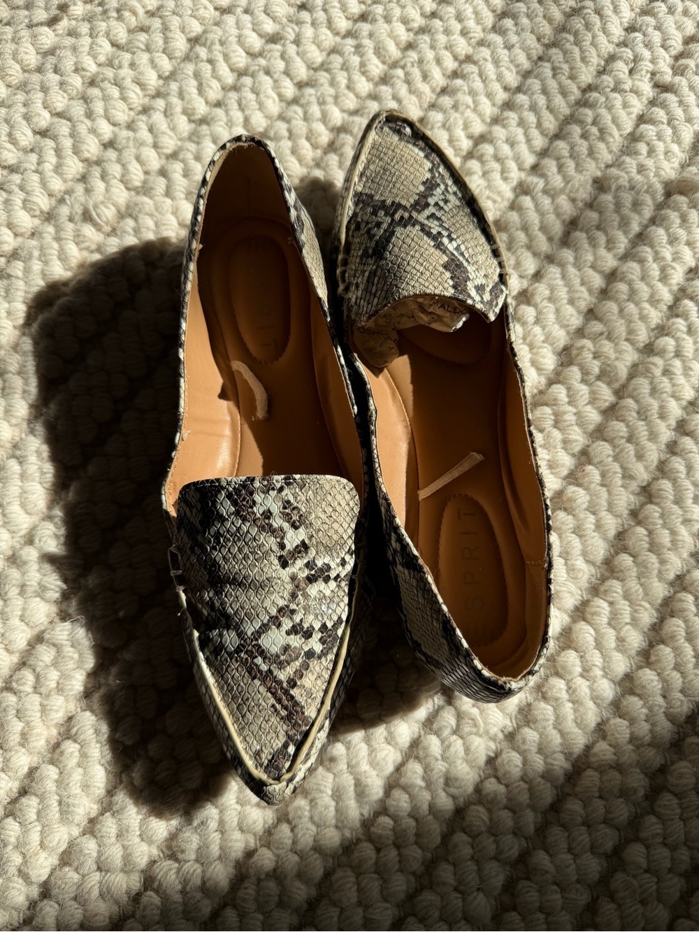 Spritz Snake-Print Loafers in Natural and Black